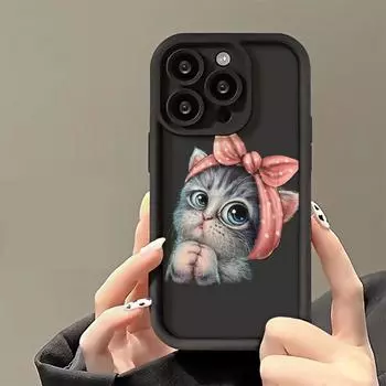 Чехол для телефона iPhone 11 13 16 Pro Max iPhone 14 15 Pro Max 12 13 Pro Max 16 Plus 7 8 Plus 13 Pro 14 Pro Samsung S24 FE A55 A05S A54 A06 S22 A15 S23 OPPO A60 4G чёрный