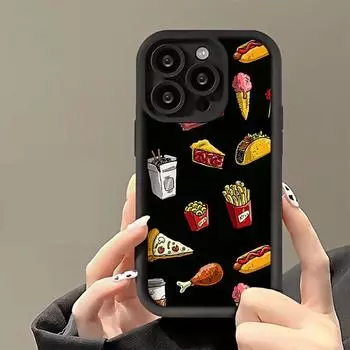 Чехол для телефона iPhone 11 13 16 Pro Max iPhone 14 15 Pro Max 12 13 Pro Max 16 Plus 7 8 Plus 13 Pro 14 Pro Samsung S24 FE A55 A05S A54 A06 S22 A15 S23 OPPO A60 4G чёрный