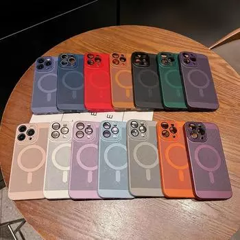 Чехол для телефона iPhone 11 13 16 ProMax Чехол для iPhone 13 14 15 ProMax 12 13 ProMax 13 14 Pro Кристаллический мелкодырчатый магнитный сетчатый чехол Водонепроницаемый Защита от падений iPhone 11 чёрный