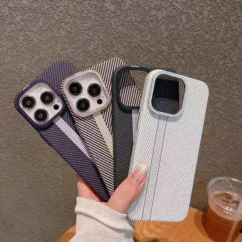 Чехол для телефона iPhone 11 13 16 ProMax Чехол для iPhone 13 14 15 ProMax 12 13 ProMax 16 Plus 7 8 Plus 13 Pro 14 Pro Металлический 3D чехол для мобильного телефона из углеродного волокна iPhone 11 чёрный