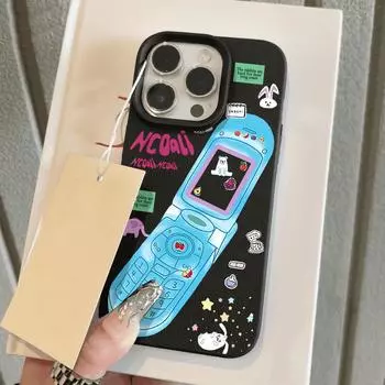 Чехол для телефона iPhone 11 13, чехол для iPhone 12 14 15 16 Pro Max 12 Pro 15 Plus, кожаный, окрашенный, водонепроницаемый, устойчивый к падениям и износу, мультяшный iPhone 16 Pro Max розовый