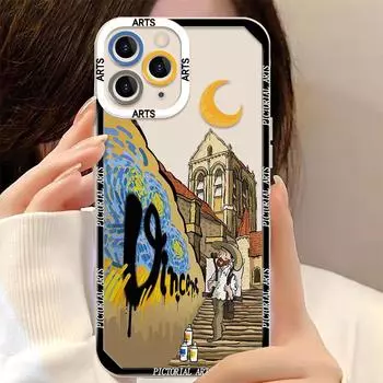 Чехол для телефона iPhone 11 13 XR 15 14 Pro Max iPhone 12 16 7 8 Plus XS Max Samsung A15 A55 A05 A54 Redmi 12 13C Note 13 9 10 OPPO A16 A18 Vivo Y17S Y12 iPhone 11 жёлтый