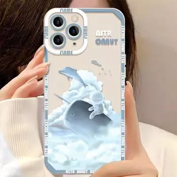 Чехол для телефона iPhone 11 13 XR 15 14 Pro Max iPhone 12 16 7 8 Plus XS Max Samsung A15 A55 A05 A54 Redmi 12 13C Note 13 9 10 OPPO A16 A18 Vivo Y17S Y12 iPhone 11 синий