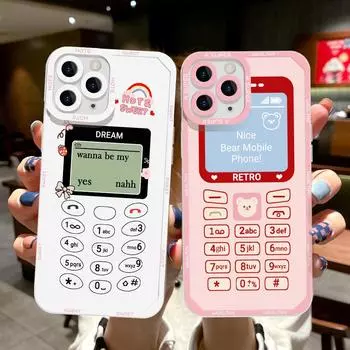 Чехол для телефона iPhone 11 13 XR 15 14 Pro Max iPhone 12 16 7 8 Plus XS Max Samsung A15 A55 A05 A54 Redmi 12 13C Note 13 9 10 OPPO A16 A18 Vivo Y17S Y12 iPhone 11 белый