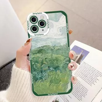 Чехол для телефона iPhone 11 13 XR 15 14 Pro Max iPhone 12 16 7 8 Plus XS Max Samsung A15 A55 A05 A54 Redmi 12 13C Note 13 9 10 OPPO A16 A18 Vivo Y17S Y12 iPhone 11 зелёный