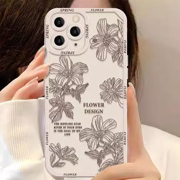 Чехол для телефона iPhone 11 13 XR 15 14 Pro Max iPhone 12 16 7 8 Plus XS Max Samsung A15 A55 A05 A54 Redmi 12 13C Note 13 9 10 OPPO A16 A18 Vivo Y17S Y12 iPhone 11 белый