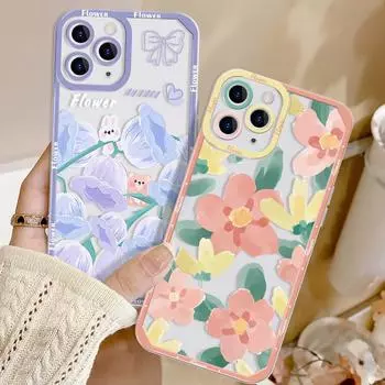 Чехол для телефона iPhone 11 13 XR 15 14 Pro Max iPhone 12 16 7 8 Plus XS Max Samsung A15 A55 A05 A54 Redmi 12 13C Note 13 9 10 OPPO A16 A18 Vivo Y17S Y12 iPhone 11 розовый