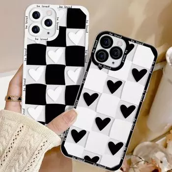 Чехол для телефона iPhone 11 13 XR 15 14 Pro Max iPhone 12 16 7 8 Plus XS Max Samsung A15 A55 A05 A54 Redmi 12 13C Note 13 9 10 OPPO A16 A18 Vivo Y17S Y12 iPhone 11 белый