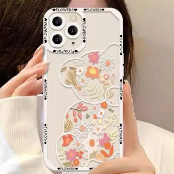 Чехол для телефона iPhone 11 13 XR 15 14 Pro Max iPhone 12 16 7 8 Plus XS Max Samsung A15 A55 A05 A54 Redmi 12 13C Note 13 9 10 OPPO A16 A18 Vivo Y17S Y12 iPhone 11 розовый