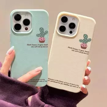 Чехол для телефона iPhone 11 13 XR XS Max, чехол для iPhone 12 14 15 16 Pro Max 12 Pro 15 Plus, кожаный, окрашенный, водонепроницаемый, устойчивый к падениям и износу, мультяшный iPhone 16 Pro Max белый