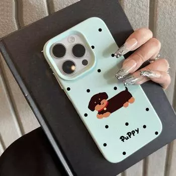 Чехол для телефона iPhone 11 13 XR XS Max, чехол для iPhone 12 14 15 16 Pro Max 12 Pro 15 Plus, кожаный, окрашенный, водонепроницаемый, устойчивый к падениям и износу, мультяшный iPhone 16 Pro Max белый