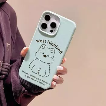 Чехол для телефона iPhone 11 13 XR XS Max, чехол для iPhone 12 14 15 16 Pro Max 12 Pro 15 Plus, кожаный, окрашенный, водонепроницаемый, устойчивый к падениям и износу, мультяшный iPhone 16 Pro Max белый