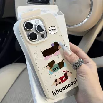 Чехол для телефона iPhone 11 13 XR XS Max, чехол для iPhone 12 14 15 16 Pro Max 12 Pro 15 Plus, кожаный, окрашенный, водонепроницаемый, устойчивый к падениям и износу, мультяшный iPhone 16 Pro Max белый