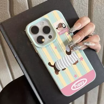 Чехол для телефона iPhone 11 13 XR XS Max, чехол для iPhone 12 14 15 16 Pro Max 12 Pro 15 Plus, кожаный, окрашенный, водонепроницаемый, устойчивый к падениям и износу, мультяшный iPhone 16 Pro Max белый