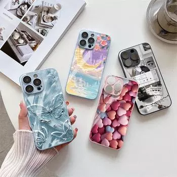 Чехол для телефона iPhone 11 13 XR XS Max, чехол для iPhone 12 14 15 16 Pro Max, Samsung A54 A14 A52 A24 A13 A51 A32 S23, Samsung A04 A33 S21 A34 S24 A10 S20 Samsung S24 Ultra синий