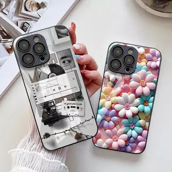 Чехол для телефона iPhone 11 13 XR XS Max, чехол для iPhone 12 14 15 16 Pro Max, Samsung A54 A14 A52 A24 A13 A51 A32 S23, Samsung A04 A33 S21 A34 S24 A10 S20 Samsung S24 Ultra чёрный