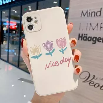 Чехол для телефона iPhone 11 13 XR 15 14 Pro Max iPhone 12 16 7 8 Plus XS Max Samsung A15 A55 A05 Redmi 12 13C 13 9 OPPO A16 A18 Vivo Y17S Y12 Huawei P40 iPhone X&XS белый