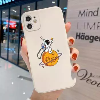 Чехол для телефона iPhone 11 13 XR 15 14 Pro Max iPhone 12 16 7 8 Plus XS Max Samsung A15 A55 A05 Redmi 12 13C 13 9 OPPO A16 A18 Vivo Y17S Y12 Huawei P40 iPhone X&XS белый