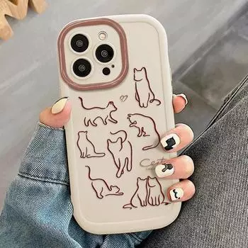 Чехол для телефона iPhone 11 13 XR 15 Pro Max 12 14 Pro Max чехол iPhone 16 7 Plus 8 Plus 6S XS Max SE Полностью защитный iPhone 6&6s белый