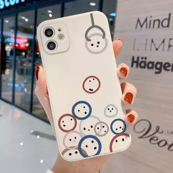 Чехол для телефона iPhone 11 13 XR 15 14 Pro Max iPhone 12 16 7 8 Plus XS Max Samsung A15 A55 A05 Redmi 12 13C 13 9 OPPO A16 A18 Vivo Y17S Y12 Huawei P40 iPhone X&XS белый