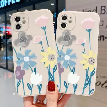 Чехол для телефона iPhone 11 13 XR 15 14 Pro Max iPhone 12 16 7 8 Plus XS Max Samsung A15 A55 A05 Redmi 12 13C 13 9 OPPO A16 A18 Vivo Y17S Y12 Huawei P40 iPhone X&XS белый