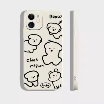 Чехол для телефона iPhone 11 13 XR 15 14 Pro Max iPhone 12 16 7 8 Plus XS Max Samsung A15 A55 A05 Redmi 12 13C 13 9 OPPO A16 A18 Vivo Y17S Y12 Huawei P40 iPhone X&XS белый