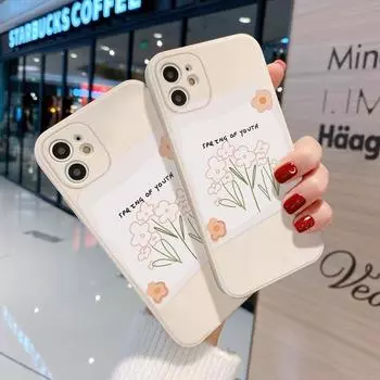 Чехол для телефона iPhone 11 13 XR 15 14 Pro Max iPhone 12 16 7 8 Plus XS Max Samsung A15 A55 A05 Redmi 12 13C 13 9 OPPO A16 A18 Vivo Y17S Y12 Huawei P40 iPhone X&XS белый
