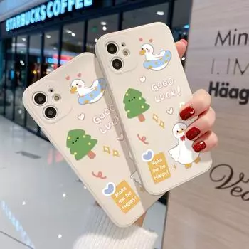 Чехол для телефона iPhone 11 13 XR 15 14 Pro Max iPhone 12 16 7 8 Plus XS Max Samsung A15 A55 A05 Redmi 12 13C 13 9 OPPO A16 A18 Vivo Y17S Y12 Huawei P40 iPhone X&XS белый