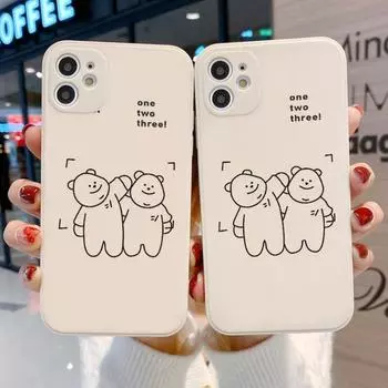 Чехол для телефона iPhone 11 13 XR 15 14 Pro Max iPhone 12 16 7 8 Plus XS Max Samsung A15 A55 A05 Redmi 12 13C 13 9 OPPO A16 A18 Vivo Y17S Y12 Huawei P40 iPhone X&XS белый