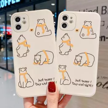 Чехол для телефона iPhone 11 13 XR 15 14 Pro Max iPhone 12 16 7 8 Plus XS Max Samsung A15 A55 A05 Redmi 12 13C 13 9 OPPO A16 A18 Vivo Y17S Y12 Huawei P40 iPhone X&XS белый