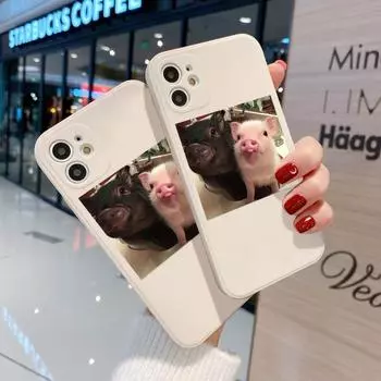 Чехол для телефона iPhone 11 13 XR 15 14 Pro Max iPhone 12 16 7 8 Plus XS Max Samsung A15 A55 A05 Redmi 12 13C 13 9 OPPO A16 A18 Vivo Y17S Y12 Huawei P40 iPhone X&XS белый