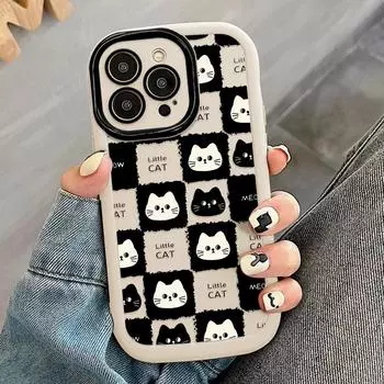 Чехол для телефона iPhone 11 13 XR 15 Pro Max 12 14 Pro Max чехол iPhone 16 7 Plus 8 Plus 6S XS Max SE Полностью защитный iPhone 6&6s белый