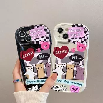 Чехол для телефона iPhone 11 13 XR 15 14 Pro Max iPhone 12 16 7 8 Plus XS Max Samsung A15 A55 A05 Redmi 12 13C 13 9 Samsung A05 белый