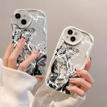 Чехол для телефона iPhone 11 13 XR 15 14 Pro Max iPhone 12 16 7 8 Plus XS Max Samsung A15 A55 A05 Redmi 12 13C 13 9 Samsung A05 белый