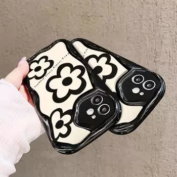 Чехол для телефона iPhone 11 13 XR 15 14 Pro Max iPhone 12 16 7 8 Plus XS Max Samsung A15 A55 A05 Redmi 12 13C 13 9 Samsung A05 чёрный