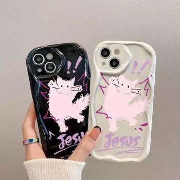 Чехол для телефона iPhone 11 13 XR 15 14 Pro Max iPhone 12 16 7 8 Plus XS Max Samsung A15 A55 A05 Redmi 12 13C 13 9 Samsung A05 белый