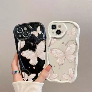 Чехол для телефона iPhone 11 13 XR 15 14 Pro Max iPhone 12 16 7 8 Plus XS Max Samsung A15 A55 A05 Redmi 12 13C 13 9 Samsung A05 белый