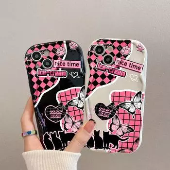 Чехол для телефона iPhone 11 13 XR 15 14 Pro Max iPhone 12 16 7 8 Plus XS Max Samsung A15 A55 A05 Redmi 12 13C 13 9 Samsung A05 белый