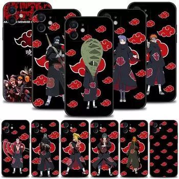Чехол для телефона iPhone 13 11 12 Pro Max X XS XR 8 7 6 6S Plus SE 5 5S, силиконовый чехол, Наруто, команда Акацуки iPhone 13