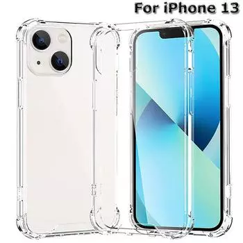 Чехол для телефона iPhone 13 6,1 дюйма, мягкий силиконовый прозрачный противоударный чехол iPhone 13 чистый
