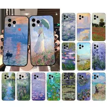Чехол для телефона Iphone 14 13 12 11 Pro Max Xs Xr X 12mini 14 Plus Se Claude Monet Garden Lotus Bridge, чехол для мобильного телефона Funda iphone 13