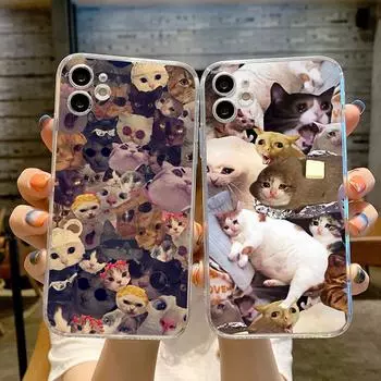 Чехол для телефона IPhone 14 Crying Cat Memes 14 11 12 Pro 8 7 14 Plus X Pro 14 MAX 13 MINI XR XS 14 13 pro SE2020, мягкие чехлы для телефонов iphone XR
