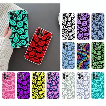 Чехол для телефона Iphone 14 Pro Max 13 12 11 Pro Max Xs Xr X 12mini 7 8 Plus Se Trippy Smiley Face Case Funda iphone 13