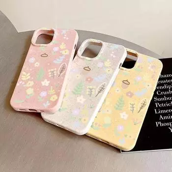 Чехол для телефона iPhone 16 15 14 13 12 11 Pro Max iPhone 11 13 16 15 14 12 X XS XR 6 7 8 SE iPhone 6 7 8 Plus Разлагаемый чехол из пшеничной соломы iPhone 6&7&8&SE 2020&SE 2022 белый