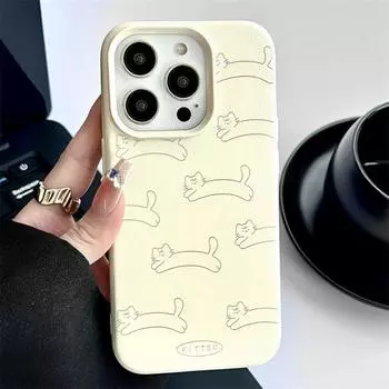 Чехол для телефона iPhone 16 15 14 13 12 11 Pro Max iPhone 11 13 16 15 14 12 Простой чехол в стиле INS iPhone 11 белый