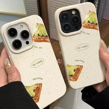 Чехол для телефона iPhone 16 15 14 13 12 11 Pro Max iPhone 11 13 16 15 14 12 X XS XR 6 7 8 SE iPhone 6 7 8 Plus Разлагаемый чехол из пшеничной соломы iPhone 6&7&8&SE 2020&SE 2022 белый