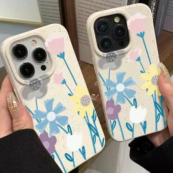 Чехол для телефона iPhone 16 15 14 13 12 11 Pro Max iPhone 11 13 16 15 14 12 X XS XR 6 7 8 SE iPhone 6 7 8 Plus Разлагаемый чехол из пшеничной соломы iPhone 6&7&8&SE 2020&SE 2022 белый