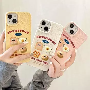 Чехол для телефона iPhone 16 15 14 13 12 11 Pro Max iPhone 11 13 16 15 14 12 X XS XR 6 7 8 SE iPhone 6 7 8 Plus Разлагаемый чехол из пшеничной соломы iPhone 6&7&8&SE 2020&SE 2022 белый