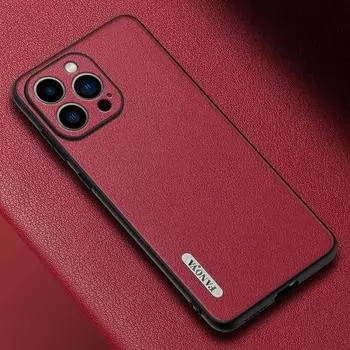 Чехол для телефона из дубленой растительной кожи iPhone 15 Pro Max 14 13 12 11, противоударный роскошный защитный чехол из ТПУ iPhone 15 чёрный