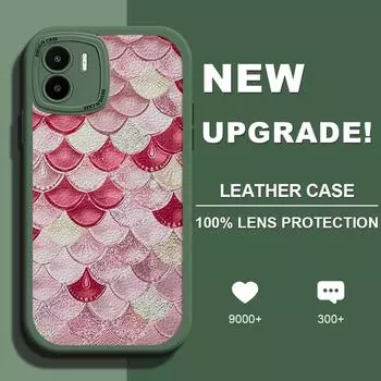 Чехол для телефона из искусственной кожи с рисунком чешуи розового дракона для iPhone 15 14 13 12 Pro Max Samsung Galaxy S23 Ultra S20 FE A52 Redmi Xiaomi POCO Мягкий чехол iPhone 15 Pro